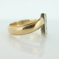 14K Bypass Diamond Ring. Channel Set Diamonds.  Always and Forever Toi et moi band. Yellow Gold ring. Sz7.5 st(138/11)