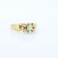 14k Victorian Opal and Diamond ring. 14k Gold Victorian claw opal ring. st(109)
