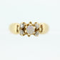 14k Victorian Opal and Diamond ring. 14k Gold Victorian claw opal ring. st(109)
