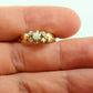 14k Victorian Opal and Diamond ring. 14k Gold Victorian claw opal ring. st(109)