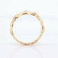Antique Diamond Bezel Set Solitaire band. 14k Gold Diamond embossed Ring. Victorian Bezel set diamond. st(184) Sz7