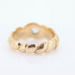 Antique Diamond Bezel Set Solitaire band. 14k Gold Diamond embossed Ring. Victorian Bezel set diamond. st(184) Sz7