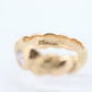 Antique Diamond Bezel Set Solitaire band. 14k Gold Diamond embossed Ring. Victorian Bezel set diamond. st(184) Sz7