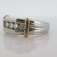 10k Diamond Channel Set Band. White Yellow Gold 5 diamond ring. Mens Ring. 0.55ctw diamonds. ST(166/75)