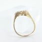 Art Deco Triple Twin Diamond ring. 18k White Gold Engraved Journey Trilogy Trio Ring. Three diamond band. st(127)