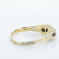 Art Deco Triple Twin Diamond ring. 18k White Gold Engraved Journey Trilogy Trio Ring. Three diamond band. st(127)