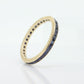 14k Gold BLUE Sapphire Full Eternity Thin Band. Thin Channel Set Princess Sapphire calibre cut Full Eternity band. st(110)