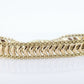 14k Wide Textured Bismark Bracelet. Italian Made 14k Yellow Gold Bracelet. High Polish bracelet 13.1g st(460)