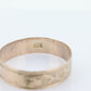 10k Wide Cigar band. Vintage Embossed flower floral design. 5.5mm sz9.5 st(161)