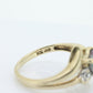 10k Mystic Topaz and Diamond ring. Mystic Topaz Heart faceted gem with Diamond accents. st(184)