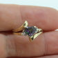 10k Mystic Topaz and Diamond ring. Mystic Topaz Heart faceted gem with Diamond accents. st(184)