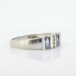 14k Tanzanite Oval and Diamond Channel Anniversary ring. Channel set eternity band. Tanzanite diamond. st(98)