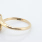 JR Wood 14K Garnet Twin Band. Vintage Jr Wood and Sons Garnet Victorian claw bypass ring. st(81)