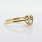 10k Open Heart and ruby ring. Dainty Heart love beat ruby ring. Dainty Heart LOVE ring. st(32)