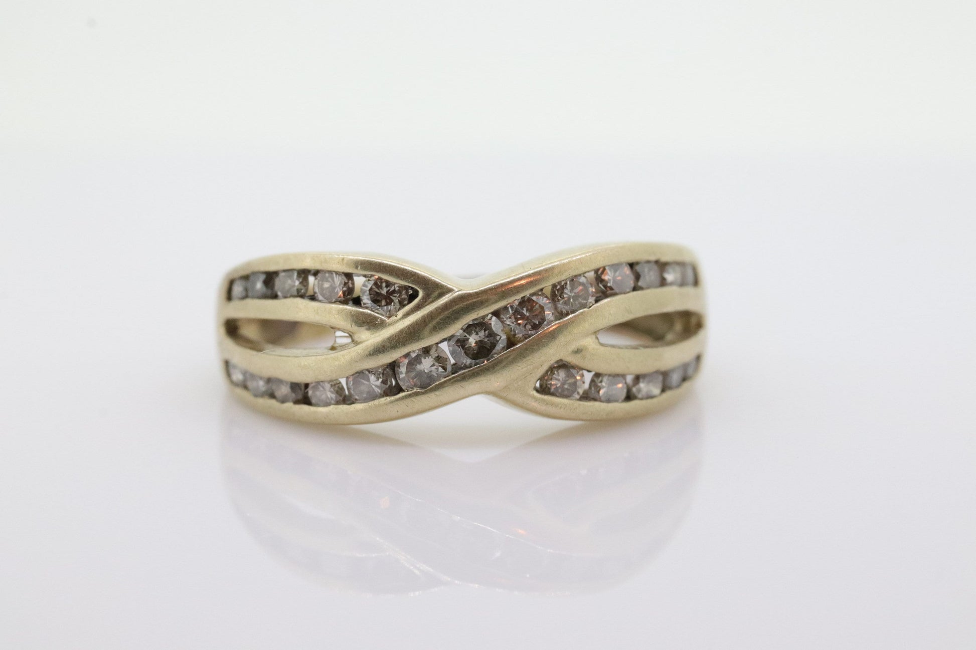 10k Diamond Cross X X X channel band. Diamond X Infinity Ring. Diamond Eternity band. st(65)