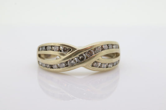 10k Diamond Cross X X X channel band. Diamond X Infinity Ring. Diamond Eternity band. st(65)