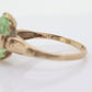 10k LIME Green Spinel ring. Vintage Retro Large Oval Cut SPINEL 10k ring with engraving (st80)