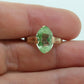 10k LIME Green Spinel ring. Vintage Retro Large Oval Cut SPINEL 10k ring with engraving (st80)