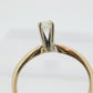 14k Round Diamond Solitaire Ring . Petite 0.17ct Diamond Engagement Ring. High Prong Set diamond. st(38)