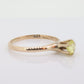 10k Round Sapphire YELLOW Sapphire ring. YELLOW SAPPHIRE solitaire victorian claw ring. st(73)