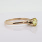 10k Round Sapphire YELLOW Sapphire ring. YELLOW SAPPHIRE solitaire victorian claw ring. st(73)