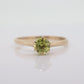 10k Round Sapphire YELLOW Sapphire ring. YELLOW SAPPHIRE solitaire victorian claw ring. st(73)