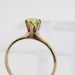 10k Round Sapphire YELLOW Sapphire ring. YELLOW SAPPHIRE solitaire victorian claw ring. st(73)
