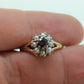 14k Ruby and Pearl Halo ring. Victorian Ruby prong set pearl cluster band. Vintage Ruby Pearl ring. st(70)