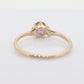 10k Dainty Ruby Ring. 10k RUBY stackable twisted stacked band st(72)