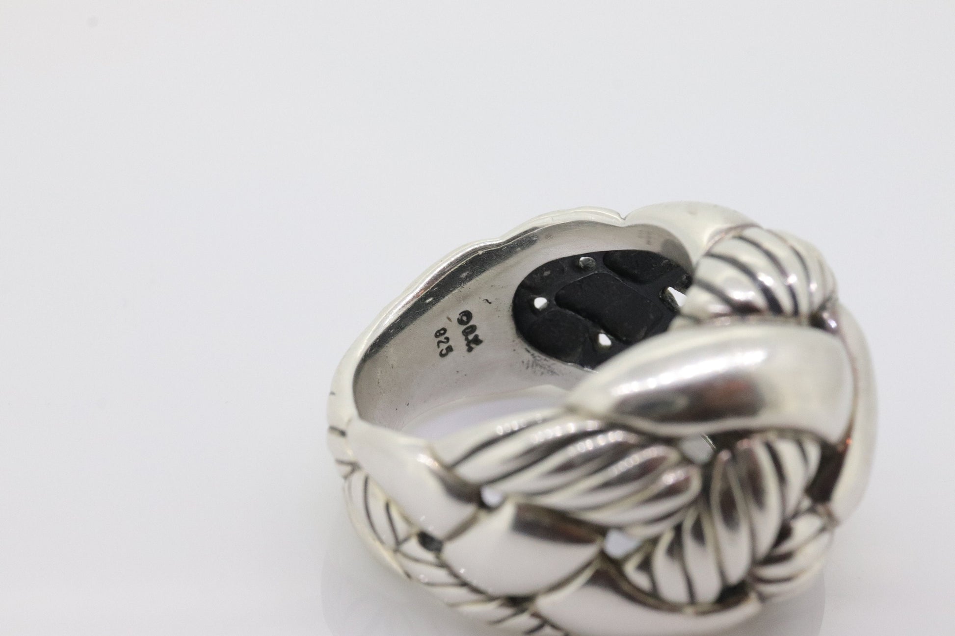 David Yurman ring. Cable Sterling Silver ring. Weave Woven basket cable D Yurman ring. st(95)