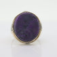 10k SUGILITE Purple bezel ring. Antique 10k Oval Purple Sugilite bezel set in a cup shank. Pinky Pinkie ring st(68)