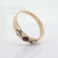 Antique Garnet and Pearl seed Star bezel set ring. Garnet Gypsy setting star wide anniversary band.  st(130)