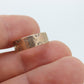 10k Wide Cigar band. Vintage Embossed flower floral design. 6mm sz6.75 st(82)