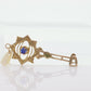 Art Nouveau Sapphire and Pearl seed Buttercup 10k gold Lavaliere st(80)