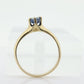 14k London Blue Topaz Solitaire Ring. 14k yellow gold Blue round Topaz Victorian Claw solitaire ring. st(55)