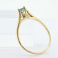 18k Orange Blossom Ring. Light Blue Topaz Solitaire Claw Set. Antique ORANGE Blossom Ring. Stock(62)