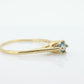 18k Orange Blossom Ring. Light Blue Topaz Solitaire Claw Set. Antique ORANGE Blossom Ring. Stock(62)