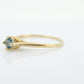 18k Orange Blossom Ring. Light Blue Topaz Solitaire Claw Set. Antique ORANGE Blossom Ring. Stock(62)