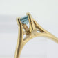 18k Orange Blossom Ring. Light Blue Topaz Solitaire Claw Set. Antique ORANGE Blossom Ring. Stock(62)