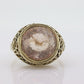 Antique 14k Gold Art Deco Morganite ring. Natural Morganite bezel set filigree ring. st(105)