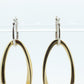 14k Gold Puffed Hollow HOOP Earrings. Intertwined Glossy Loop earrings. MILOR Italy st132/25