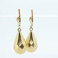 18k Gold Puffed Hollow Dangle Earrings. Glossy Geometric Drop earrings. Milor Italy st103/50