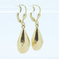 18k Gold Puffed Hollow Dangle Earrings. Glossy Geometric Drop earrings. Milor Italy st103/50