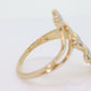 14k Heart and diamond ring. Tiny Heart multiple heart ring love beat ring. Dainty skinny stacking stacked ring. st(109/25)