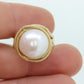 14k Large Mabe Ring. Mabe Pearl Solitaire ring. st(120/11)