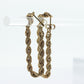 14k Rope chain Hoop Drop Earrings. 14k Yellow Gold earrings st(71/87)