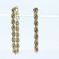 14k Rope chain Hoop Drop Earrings. 14k Yellow Gold earrings st(71/87)