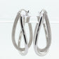 14k Gold Puffed Hollow HOOP Earrings. Intertwined Textured Loop earrings. MILOR Italy st74/75