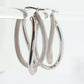 14k Gold Puffed Hollow HOOP Earrings. Intertwined Textured Loop earrings. MILOR Italy st74/75