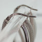 14k Gold Puffed Hollow HOOP Earrings. Intertwined Textured Loop earrings. MILOR Italy st74/75